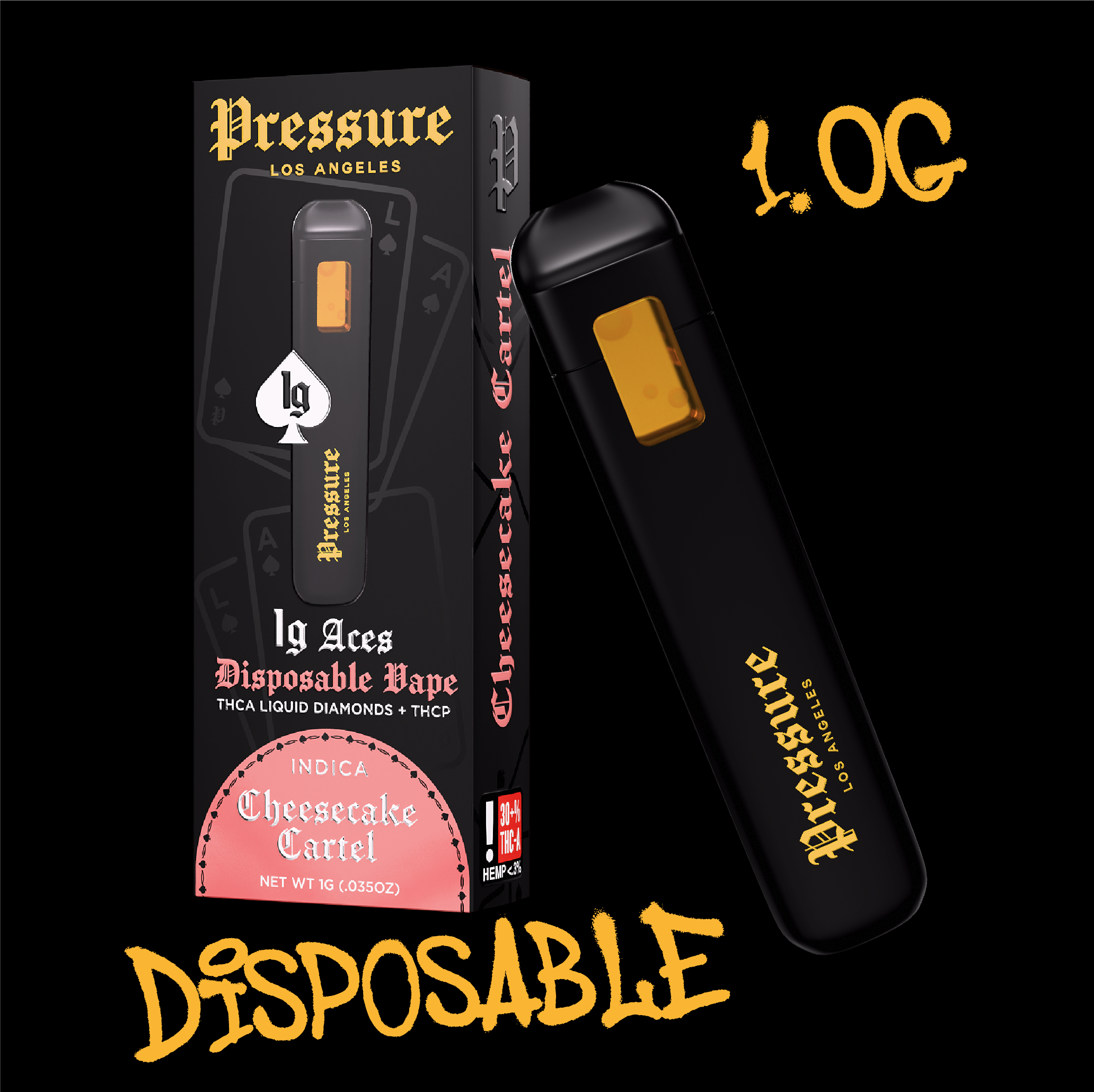 PRESSURE LA 1g THC-A LIQUID DIAMONDS ACES DISPOSABLE Pressure Los Angeles PRESSURE LA 1g THC-A LIQUID DIAMONDS ACES DISPOSABLE Pressure Los Angeles