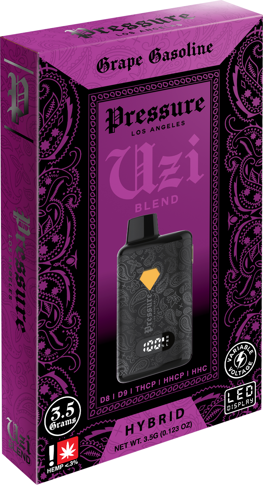 PRESSURE LOS ANGELES PREMIUM HEMP DISPOSABLES ON DECK Pressure Los